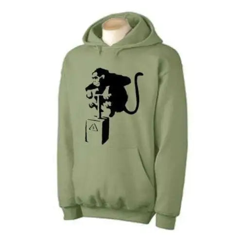 Banksy Detonator Monkey Hoodie M / Khaki