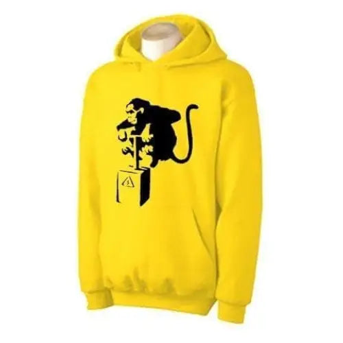 Banksy Detonator Monkey Hoodie M / Yellow