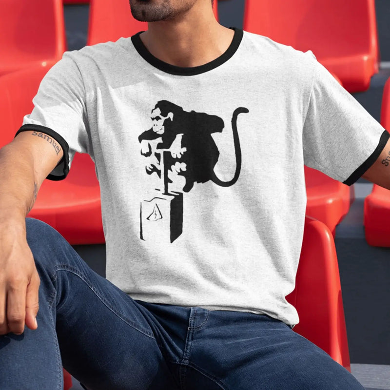 Banksy Detonator Monkey Ringer T-Shirt