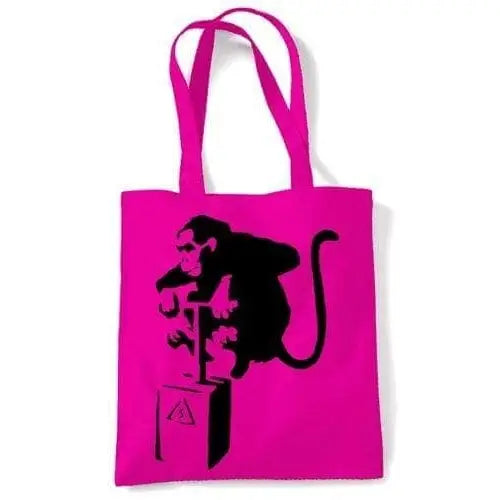 Banksy Detonator Monkey Shoulder bag Dark Pink