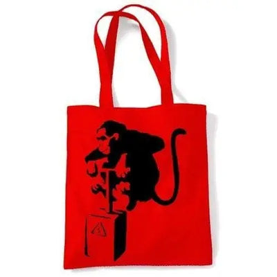 Banksy Detonator Monkey Shoulder bag Red