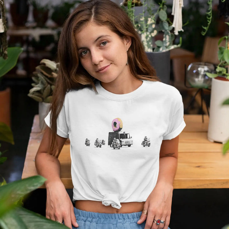 Banksy Donut Ladies T-Shirt - Womens T-Shirt