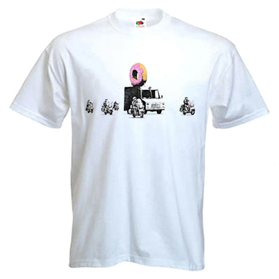 Banksy Donut Mens T-Shirt