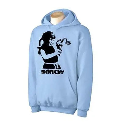 Banksy Dynamite Ice Cream Hoodie L / Light Blue