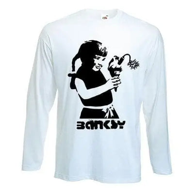 Banksy Dynamite Ice Cream Long Sleeve T-Shirt XL / White