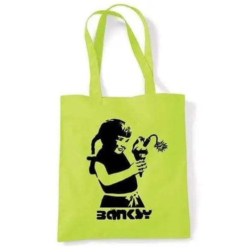 Banksy Dynamite Ice Cream Shoulder bag Lime Green