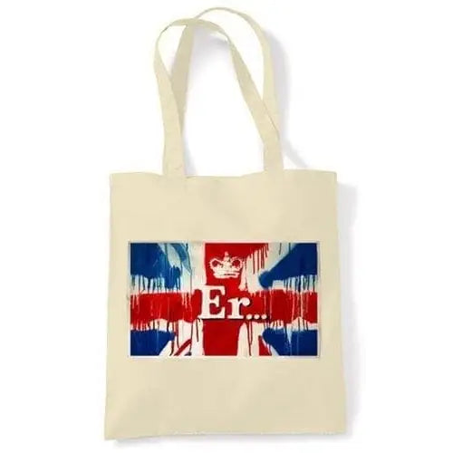 Banksy Er... Union Jack Guitar Shoulder bag Cream