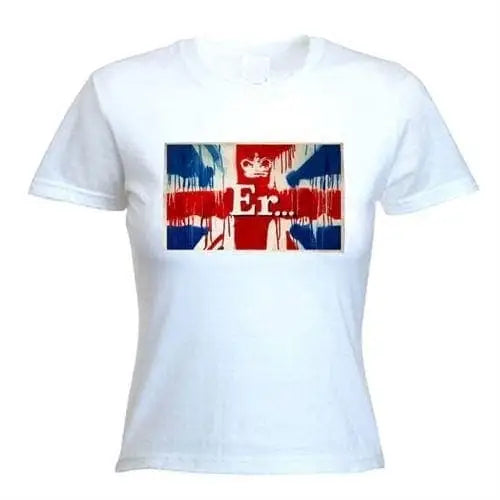 Banksy Er... Union Jack Ladies T-Shirt L / White
