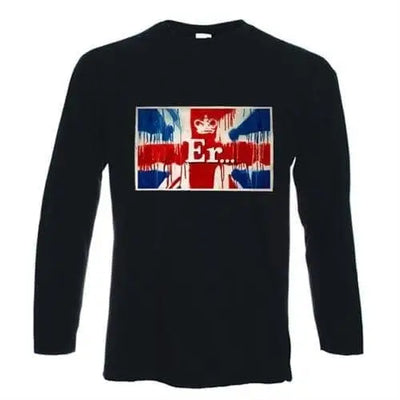 Banksy Er... Union Jack Long Sleeve T-Shirt XL / Black