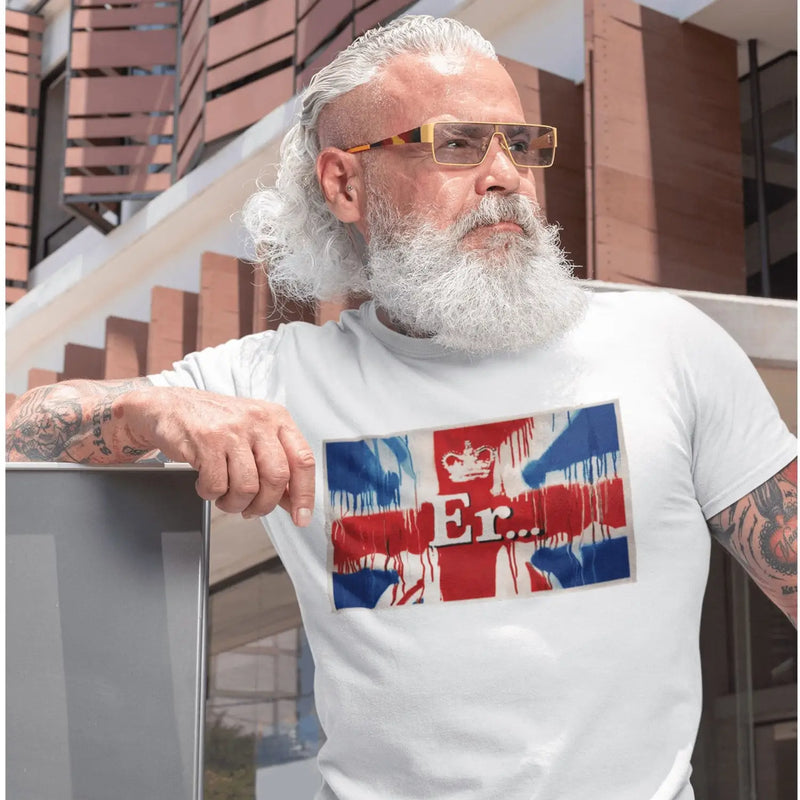 Banksy Er... Union Jack Mens T-Shirt