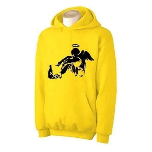 Banksy Fallen Angel Hoodie M / Yellow