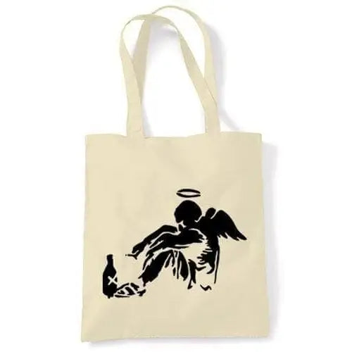 Banksy Fallen Angel Shoulder bag Cream