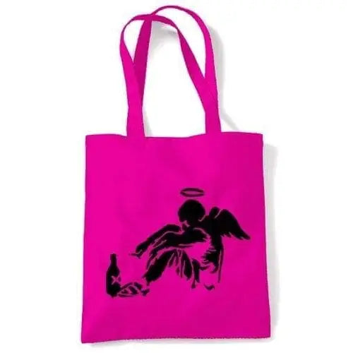 Banksy Fallen Angel Shoulder bag Dark Pink