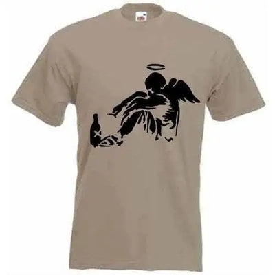 Banksy Fallen Angel T-Shirt XXL / Khaki