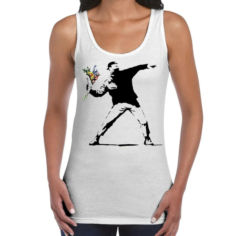 Banksy Flower Thrower Women&