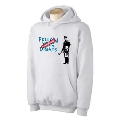 Banksy Follow Your Dreams Hoodie M / Light Grey