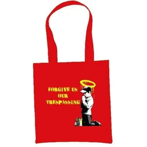 Banksy Forgive Us Our Trespassing Tote \ Shoulder Bag