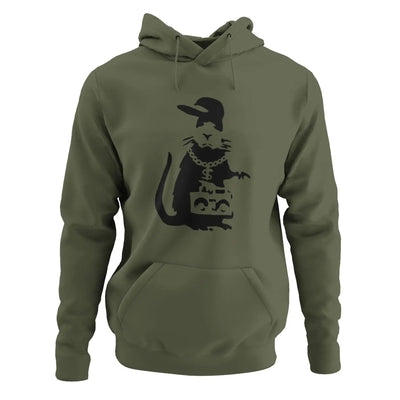 Banksy Gangster Rat Hoodie - XXL / Khaki - Hoodie