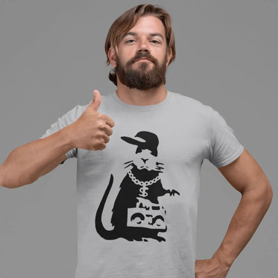 Banksy Gangster Rat Mens T-Shirt