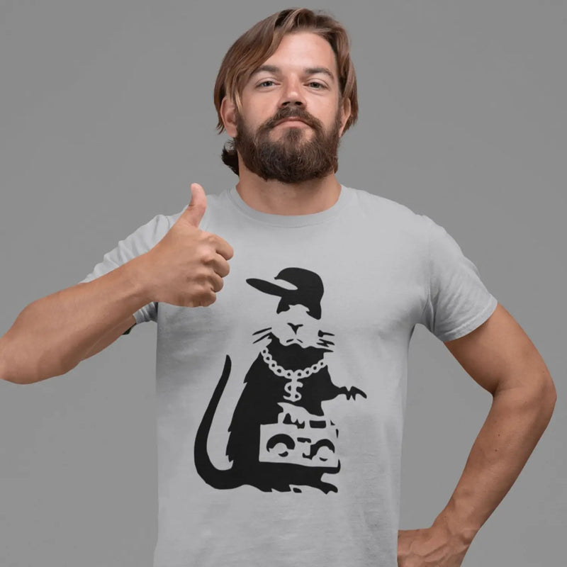 Banksy Gangster Rat Mens T-Shirt