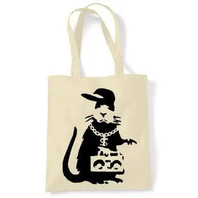 Banksy Gangster Rat Shoulder bag Cream