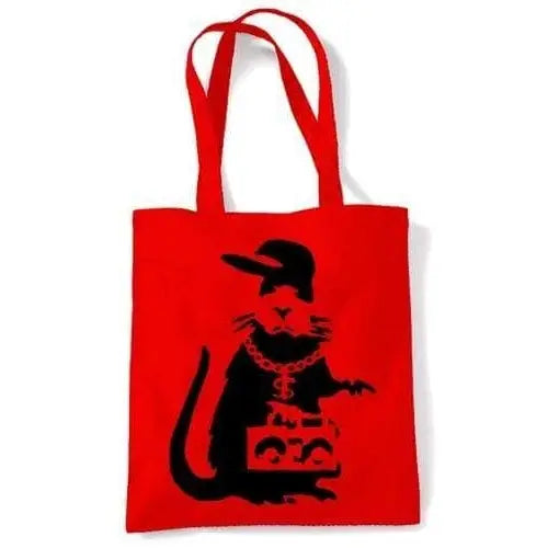 Banksy Gangster Rat Shoulder bag Red