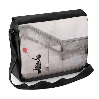 Banksy Girl With Heart Balloon Laptop Messenger Bag