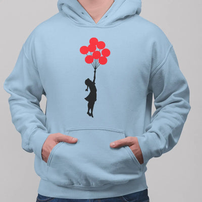 Banksy Girl With Red Balloons Hoodie - Hoodie