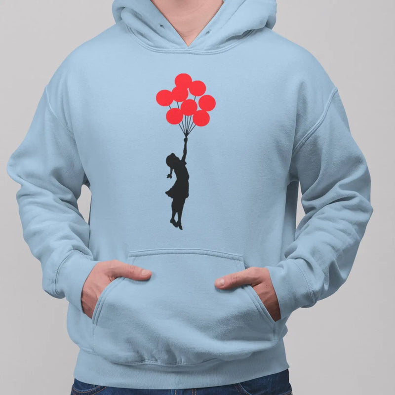 Banksy Girl With Red Balloons Hoodie - Hoodie