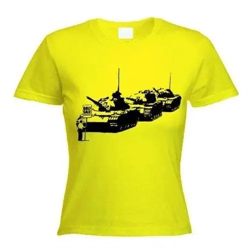 Banksy Golf Sale Ladies T-Shirt S / Yellow