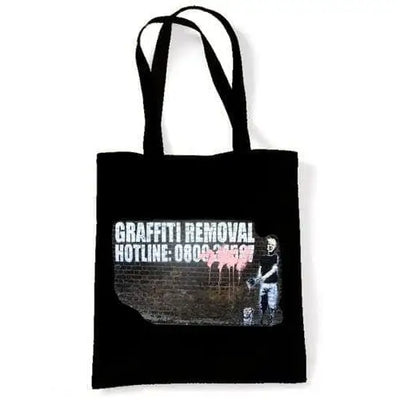 Banksy Graffiti Removal Hotline Tote \ Shoulder Bag