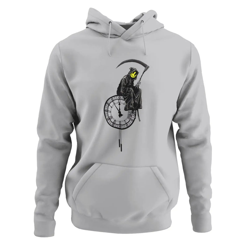 Banksy Grim Reaper Hoodie - L / Light Grey - Hoodie