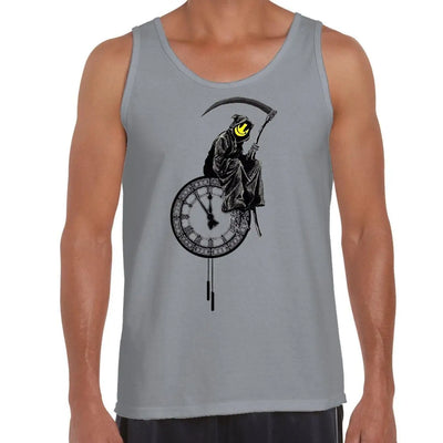 Banksy Grim Reaper Men's Tank Vest Top XL / Light Grey