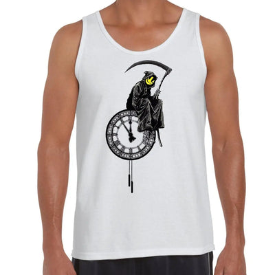 Banksy Grim Reaper Men's Tank Vest Top XL / White