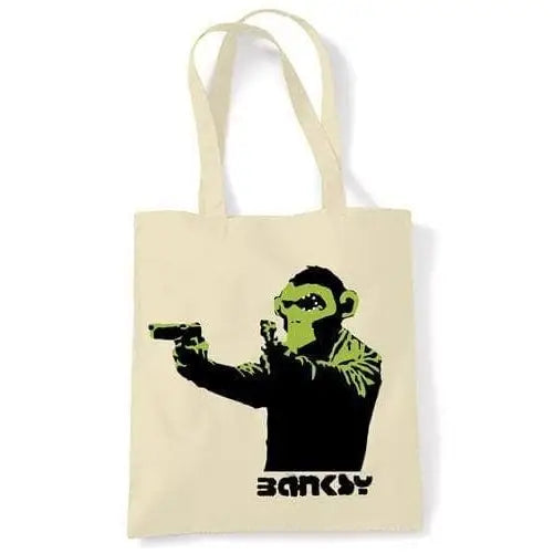 Banksy Gun Monkey Shoulder Bag