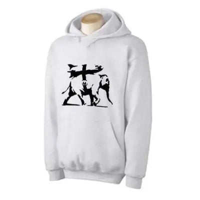 Banksy Heavy Weaponry Elephant Hoodie XL / Light Grey