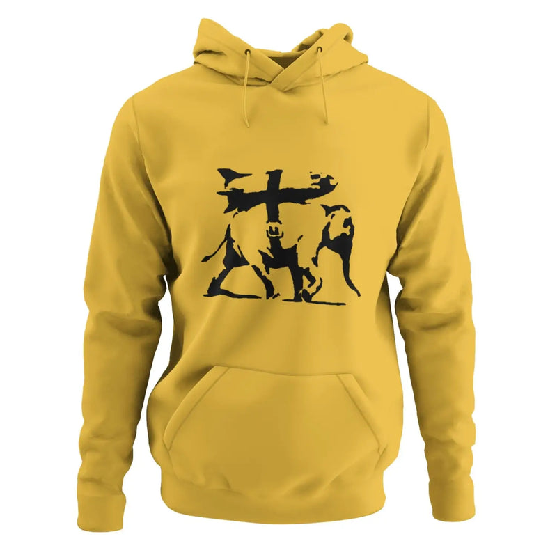 Banksy Heavy Weaponry Elephant Hoodie - XL / Yellow - Hoodie