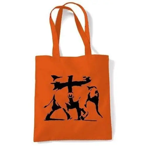 Banksy Heavy Weaponry Elephant Shoulder bag Orange