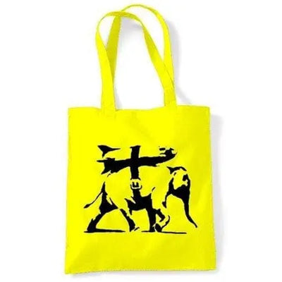 Banksy Heavy Weaponry Elephant Shoulder bag Yellow