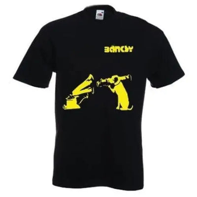 Banksy HMV Bazooka Dog Mens T-Shirt XL / Black
