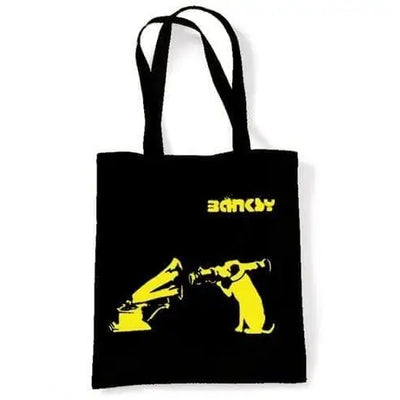 Banksy HMV Bazooka Dog Shoulder bag Black