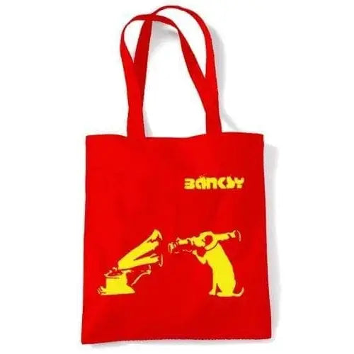 Banksy HMV Bazooka Dog Shoulder bag Red