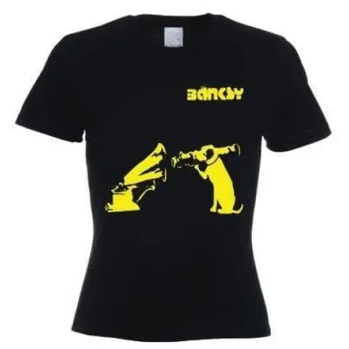 Banksy HMV Dog Ladies T-Shirt S / Black