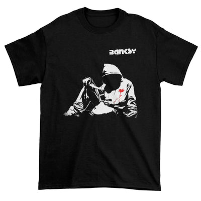 Banksy Hoodie With Knife Mens T-Shirt XXL