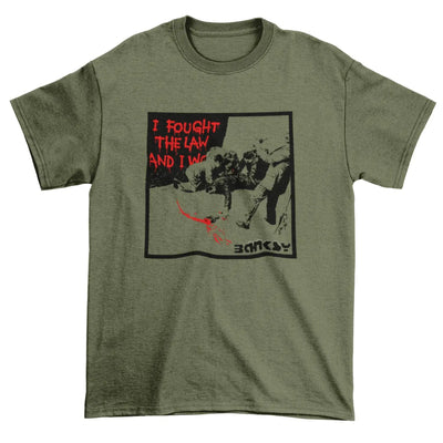 Banksy I Fought The Law T-Shirt XXL / Khaki