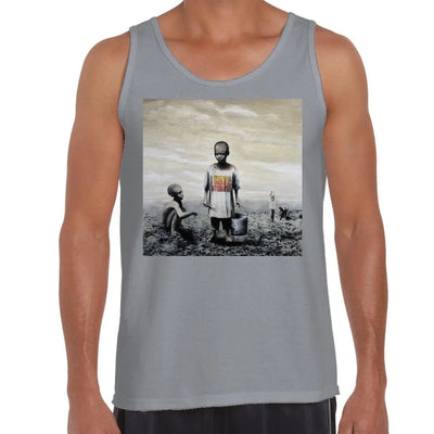 Banksy I Hate Mondays Men's Tank Vest Top S / Light Grey
