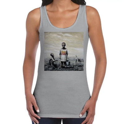 Banksy I Hate Mondays Women's Tank Vest Top XL / Light Grey