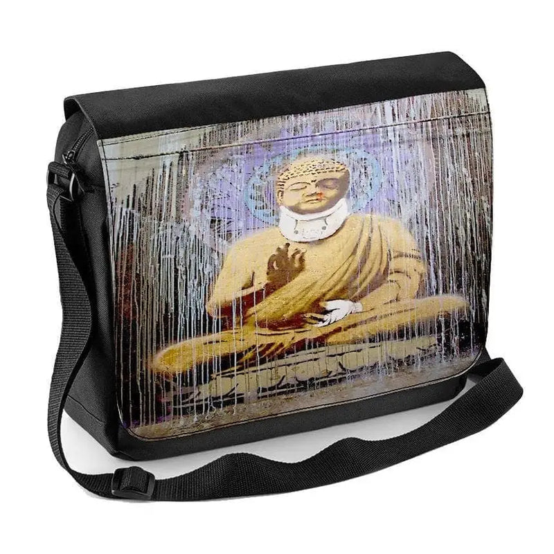 Banksy Injured Buddha Laptop Messenger Bag