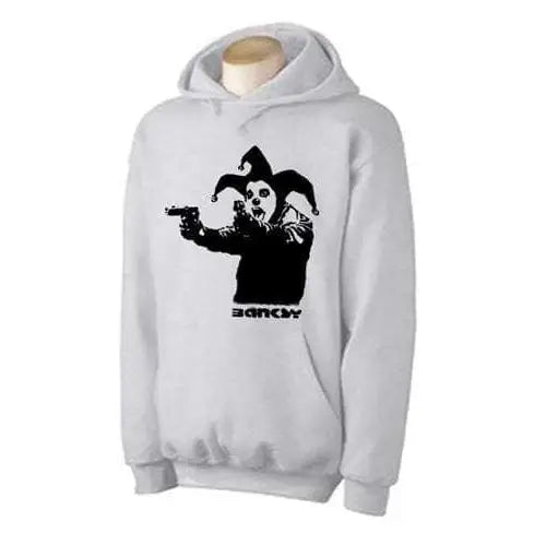 Banksy Insane Clown Hoodie S / Light Grey