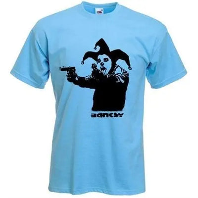 Banksy Insane Clown Men's T-Shirt 3XL / Light Blue
